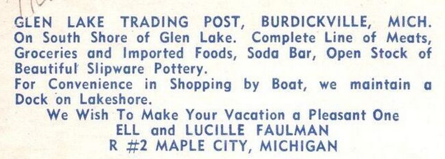 Glen Lake Trading Post - Vintage Motel